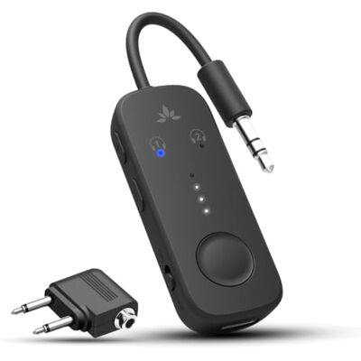 Avantree Relay Adaptateur Bluetooth pour Avion pour 2 AirPods ou Casques Qualcomm aptX Adaptive, 25 H d’Autonomie, Mises À Jour du Firmware, Émetteur Audio AUX 3,5 mm pour Voyage & Salle De Sport Avantree Relay Adaptateur Bluetooth pour Avion pour 2 AirPods ou Casques Qualcomm aptX Adaptive, 25 H d’Autonomie, Mises À Jour du Firmware, Émetteur Audio AUX 3,5 mm pour Voyage & Salle De Sport