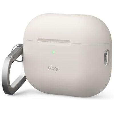 elago Coque en Silicone avec Mousqueton pour AirPods Pro 3 Coque Silicone Premium avec Mousqueton, Compatible avec la Charge sans Fil, Résistant aux Chocs, Protection Complète (Stone) elago Coque en Silicone avec Mousqueton pour AirPods Pro 3 Coque Silicone Premium avec Mousqueton, Compatible avec la Charge sans Fil, Résistant aux Chocs, Protection Complète (Stone)