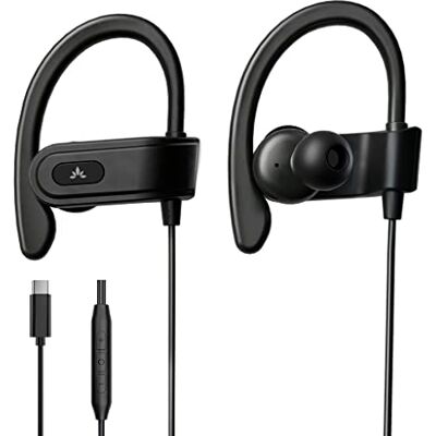 Avantree C171 – écouteurs filaires USB-C avec micro et contrôle du volume, compatibles iPhone 15 & 16, Samsung, Google et Android Type-C, avec crochet d’oreille pour sport et course Avantree C171 – écouteurs filaires USB-C avec micro et contrôle du volume, compatibles iPhone 15 & 16, Samsung, Google et Android Type-C, avec crochet d’oreille pour sport et course
