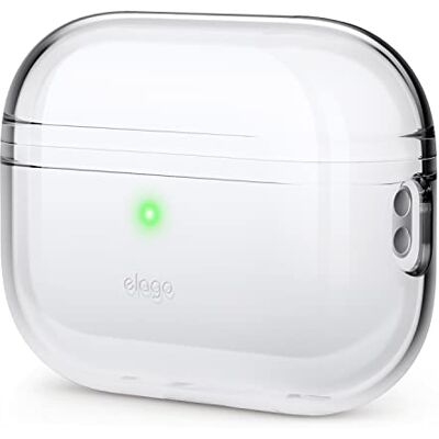 elago Coque Transparente pour AirPods Pro 2 Coque de Protection, Antichoc, Charge sans Fil, Jaunissement Réduit (Clair) elago Coque Transparente pour AirPods Pro 2 Coque de Protection, Antichoc, Charge sans Fil, Jaunissement Réduit (Clair)