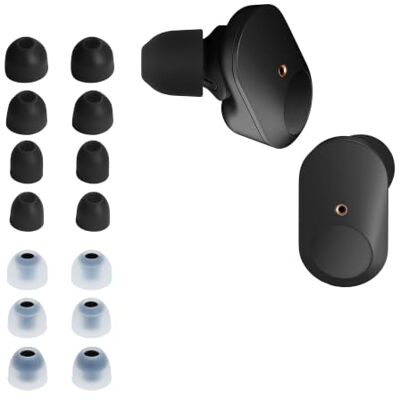 kwmobile 14x Embout Compatible avec Sony WF-1000XM3 / WF-1000XM4 / WF-1000XM5 Embouts de Rechange en Silicone pour Écouteurs noir-transparent kwmobile 14x Embout Compatible avec Sony WF-1000XM3 / WF-1000XM4 / WF-1000XM5 Embouts de Rechange en Silicone pour Écouteurs noir-transparent