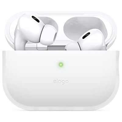 elago Coque en Silicone pour AirPods Pro 2 LED Avant Visible, Compatible avec la Charge sans Fil (Bleu Lumineux) elago Coque en Silicone pour AirPods Pro 2 LED Avant Visible, Compatible avec la Charge sans Fil (Bleu Lumineux)
