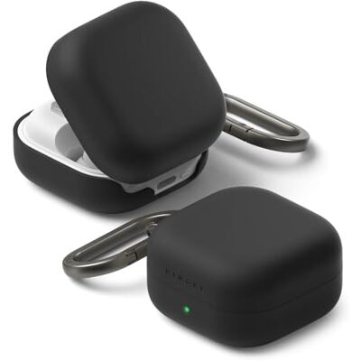 Ringke Silicone Coque pour Samsung Galaxy Buds 4 Pro/Galaxy Buds 4 Étui en Silicone Liquide Antichoc Ultra Fin avec Mousqueton Chromé Protection Ultra Fine Souple Bumper Durable Black Ringke Silicone Coque pour Samsung Galaxy Buds 4 Pro/Galaxy Buds 4 Étui en Silicone Liquide Antichoc Ultra Fin avec Mousqueton Chromé Protection Ultra Fine Souple Bumper Durable Black