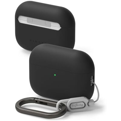 Ringke Coque Compatible AirPods Pro 3 Étui Silicone avec Doublure Microfibre, Ultra Mince et Souple, Bumper Antichoc Léger, Protection Durable avec Mousqueton Chromé Black Ringke Coque Compatible AirPods Pro 3 Étui Silicone avec Doublure Microfibre, Ultra Mince et Souple, Bumper Antichoc Léger, Protection Durable avec Mousqueton Chromé Black