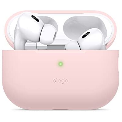 elago Coque en Silicone pour AirPods Pro 2 LED Avant Visible, Compatible avec la Charge sans Fil (Joli Rose) elago Coque en Silicone pour AirPods Pro 2 LED Avant Visible, Compatible avec la Charge sans Fil (Joli Rose)