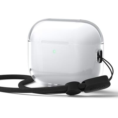 elago Coque Transparente avec Mousqueton pour AirPods Pro 3 Cordon Inclus, Sangle Incluse, Jaunissement Réduit, Antichoc, Protection Complète (Transparent) elago Coque Transparente avec Mousqueton pour AirPods Pro 3 Cordon Inclus, Sangle Incluse, Jaunissement Réduit, Antichoc, Protection Complète (Transparent)