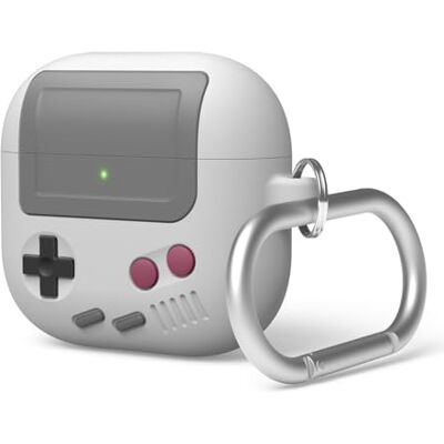 elago Coque AW5 avec Porte-Clés pour AirPods 4 Coque Design Console Portable Rétro, Mousqueton Inclus (Gris) elago Coque AW5 avec Porte-Clés pour AirPods 4 Coque Design Console Portable Rétro, Mousqueton Inclus (Gris)
