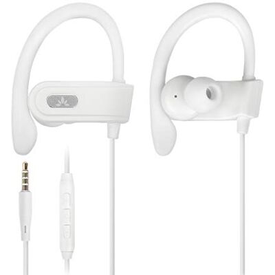 Avantree E171 Écouteurs filaires AUX 3,5mm avec micro et contrôle du volume, Compatibles avec téléphones traditionnels 3,5mm AUX, Casque filaire avec crochet d’oreille pour course & sport, Blanc Avantree E171 Écouteurs filaires AUX 3,5mm avec micro et contrôle du volume, Compatibles avec téléphones traditionnels 3,5mm AUX, Casque filaire avec crochet d’oreille pour course & sport, Blanc