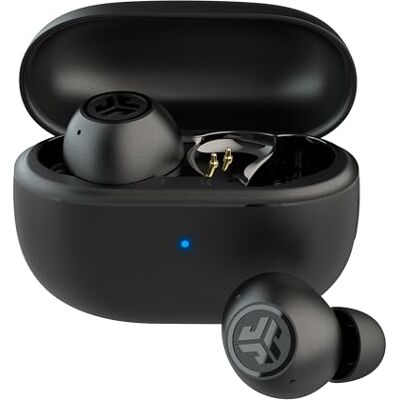 JLab Go Pop ANC Écouteurs sans fil et étui de charge, noir, 10 mm, double connexion, personnalisez votre son avec l'application, mode attention, ajustement JLab Go Pop ANC Écouteurs sans fil et étui de charge, noir, 10 mm, double connexion, personnalisez votre son avec l'application, mode attention, ajustement