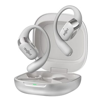 SHOKZ OpenFit 2+ écouteurs à oreilles libres, Dolby Audio Gris Crochets d’oreille souples, 48 h d’autonomie, résistance à l’eau IP55, recharge sans fil, avec sac de transport SHOKZ OpenFit 2+ écouteurs à oreilles libres, Dolby Audio Gris Crochets d’oreille souples, 48 h d’autonomie, résistance à l’eau IP55, recharge sans fil, avec sac de transport