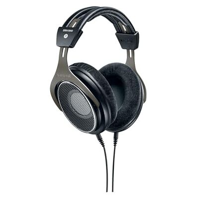 Shure SRH1840 Casque professionnel à dos ouvert haut de gamme, son naturel avec basses fluides, étendues et précises, image stéréo large, pilotes assortis individuellement, noir/argent Shure SRH1840 Casque professionnel à dos ouvert haut de gamme, son naturel avec basses fluides, étendues et précises, image stéréo large, pilotes assortis individuellement, noir/argent