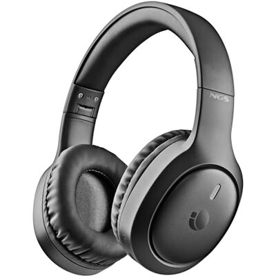 NGS Artica Tempest Black Casque sans fil over-ear compatible avec la technologie Bluetooth, autonomie 28h, contrôle tactile, microphone ENC, base de recharge USB-C, IPX5, noir NGS Artica Tempest Black Casque sans fil over-ear compatible avec la technologie Bluetooth, autonomie 28h, contrôle tactile, microphone ENC, base de recharge USB-C, IPX5, noir
