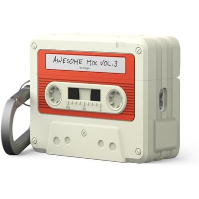 elago Coque Cassette avec Mousqueton pour AirPods Pro 3 Compatible + la Charge sans Fil, Résistant aux Chocs, Protection Totale, Accessoires Écouteurs (Blanc Classique) elago Coque Cassette avec Mousqueton pour AirPods Pro 3 Compatible + la Charge sans Fil, Résistant aux Chocs, Protection Totale, Accessoires Écouteurs (Blanc Classique)