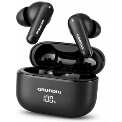 Grundig Écouteurs Sans Fil 15 Heures de Lecture Oreillettes Sans Fil Bluetooth 5.3 Boîtier de Charge avec Indicateur de Batterie Rechargeable USB-C Appels Mains Libres Noir Grundig Écouteurs Sans Fil 15 Heures de Lecture Oreillettes Sans Fil Bluetooth 5.3 Boîtier de Charge avec Indicateur de Batterie Rechargeable USB-C Appels Mains Libres Noir