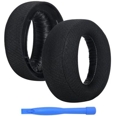 MMOBIEL Remplacement Coussinets d'Oreille pour Sony Playstation 5 3D Pulse Wireless PS5 Casque par – Mesh Fabric Coussinet Casque – Coussinets de Rechange – Noir MMOBIEL Remplacement Coussinets d'Oreille pour Sony Playstation 5 3D Pulse Wireless PS5 Casque par – Mesh Fabric Coussinet Casque – Coussinets de Rechange – Noir