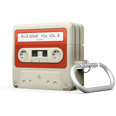 elago Coque Cassette avec Porte-Clés pour AirPods 4 Compatible + la Charge sans Fil, Résistant aux Chocs, Protection Totale, Accessoires Écouteurs (Blanc Classique) elago Coque Cassette avec Porte-Clés pour AirPods 4 Compatible + la Charge sans Fil, Résistant aux Chocs, Protection Totale, Accessoires Écouteurs (Blanc Classique)