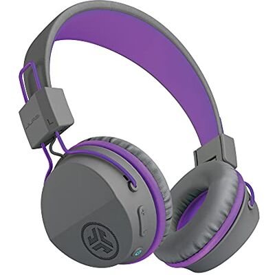 JLab JBuddies Studio Casque sans fil Bluetooth pour enfants filles et garçons, volume limité avec micro, 24 heures de lecture, isolation sonore, partage et mode filaire, violet JLab JBuddies Studio Casque sans fil Bluetooth pour enfants filles et garçons, volume limité avec micro, 24 heures de lecture, isolation sonore, partage et mode filaire, violet