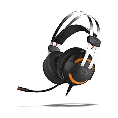 KROM KODE Casque avec microphone, son surround 7.1, haut-parleurs 50 mm, bandeau réglable, micro flexible, USB, compatible PS4, PS5 et PC, noir KROM KODE Casque avec microphone, son surround 7.1, haut-parleurs 50 mm, bandeau réglable, micro flexible, USB, compatible PS4, PS5 et PC, noir