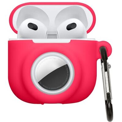 kwmobile Coque Compatible avec Apple Airpods 4 Coque Coque pour Écouteurs sans Fil en Silicone avec Support pour AirTag et Mousqueton rose fluo kwmobile Coque Compatible avec Apple Airpods 4 Coque Coque pour Écouteurs sans Fil en Silicone avec Support pour AirTag et Mousqueton rose fluo