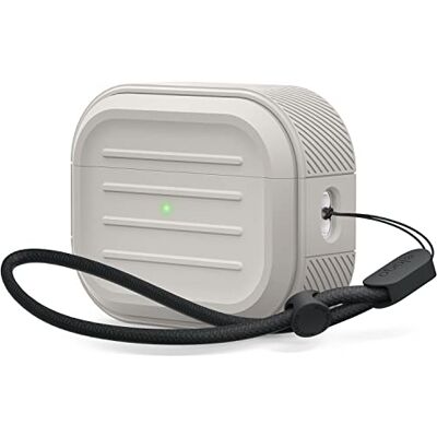 elago Coque Armor avec Cordon pour AirPods Pro 2 Cordon Inclus, Compatible avec la Charge sans Fil, Résistant aux Chocs, Protection Complète (Stone) elago Coque Armor avec Cordon pour AirPods Pro 2 Cordon Inclus, Compatible avec la Charge sans Fil, Résistant aux Chocs, Protection Complète (Stone)