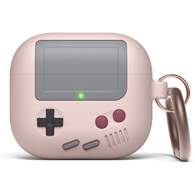 elago Coque AW5 avec Porte-Clés pour AirPods 3 Coque Design Console Portable Rétro, Structure Durable en Silicone, Compatible avec la Charge sans Fil (Rose Sable) elago Coque AW5 avec Porte-Clés pour AirPods 3 Coque Design Console Portable Rétro, Structure Durable en Silicone, Compatible avec la Charge sans Fil (Rose Sable)