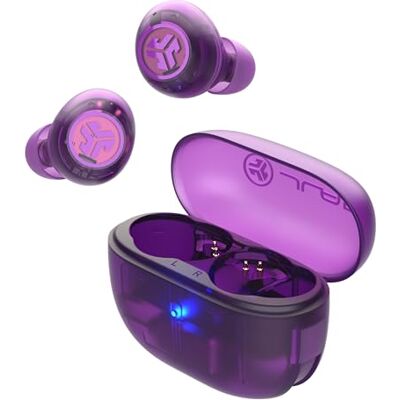 JLab Go Pop ANC Écouteurs Bluetooth avec Réduction de Bruit, 24+ h d’autonomie, Résistants à la Transpiration (IP55) avec Microphone, Appels Clairs et Multipoint, Violet Transparent JLab Go Pop ANC Écouteurs Bluetooth avec Réduction de Bruit, 24+ h d’autonomie, Résistants à la Transpiration (IP55) avec Microphone, Appels Clairs et Multipoint, Violet Transparent