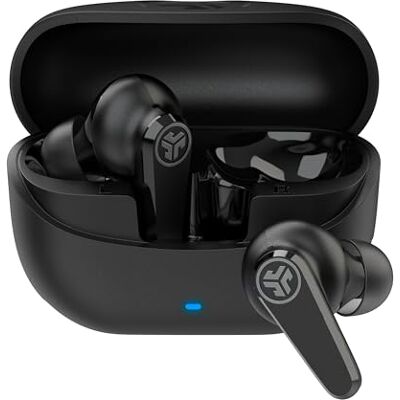 JLab Go Pods ANC True Écouteurs Bluetooth sans fil et étui de charge, noir, hybride, suppression active du bruit, attention à une écoute sûre, plus de 26 heures de lecture, appels clairs, son JLab Go Pods ANC True Écouteurs Bluetooth sans fil et étui de charge, noir, hybride, suppression active du bruit, attention à une écoute sûre, plus de 26 heures de lecture, appels clairs, son