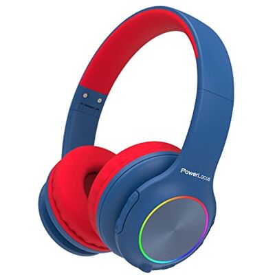 PowerLocus Casque Bluetooth supra-auriculaire pour enfants, lumières LED, 74/85/94 dB, limitation de volume sécurisée, micro SD/TF, pliable avec stéréo Hi-Fi, microphone intégré pour école/tablette PowerLocus Casque Bluetooth supra-auriculaire pour enfants, lumières LED, 74/85/94 dB, limitation de volume sécurisée, micro SD/TF, pliable avec stéréo Hi-Fi, microphone intégré pour école/tablette