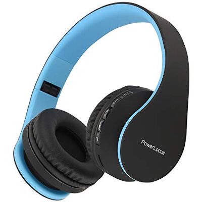 PowerLocus Casque Bluetooth sans Fil, Pliable Casque Audio Stéréo, Oreillette Bluetooth avec Micro Intégré/Micro SD/FM Radio pour Téléphones/PC/Tablettes/TV PowerLocus Casque Bluetooth sans Fil, Pliable Casque Audio Stéréo, Oreillette Bluetooth avec Micro Intégré/Micro SD/FM Radio pour Téléphones/PC/Tablettes/TV