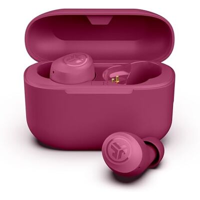 JLab Go Air Pop+ True Écouteurs Bluetooth, 35h lecture, microphone, étui USB-C, double connexion, EQ3, rose foncé JLab Go Air Pop+ True Écouteurs Bluetooth, 35h lecture, microphone, étui USB-C, double connexion, EQ3, rose foncé