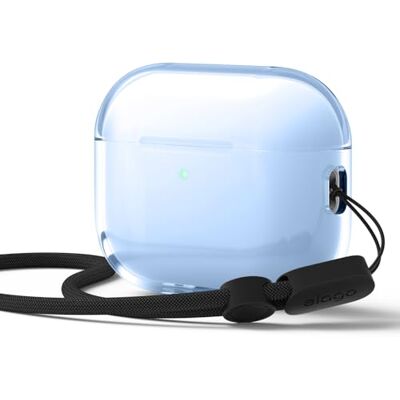 elago Coque Transparente avec Mousqueton pour AirPods Pro 3 Cordon Inclus, Sangle Incluse, Jaunissement Réduit, Antichoc, Protection Complète (Bleu) elago Coque Transparente avec Mousqueton pour AirPods Pro 3 Cordon Inclus, Sangle Incluse, Jaunissement Réduit, Antichoc, Protection Complète (Bleu)