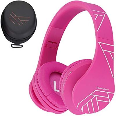 PowerLocus Casque Bluetooth pour enfant avec limitation du volume de 85 dB, pliable, avec sac de transport, casque supra-auriculaire sans fil et câble avec microphone, mode micro SD pour téléphone PowerLocus Casque Bluetooth pour enfant avec limitation du volume de 85 dB, pliable, avec sac de transport, casque supra-auriculaire sans fil et câble avec microphone, mode micro SD pour téléphone