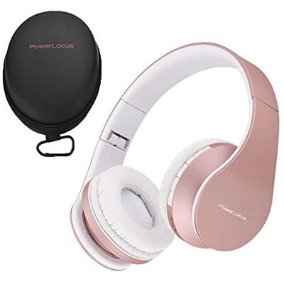 PowerLocus Casque Bluetooth sans Fil, Pliable Casque Audio Stéréo, Oreillette Bluetooth avec Micro Intégré/Micro SD/FM Radio pour Téléphones/PC/Tablettes/TV PowerLocus Casque Bluetooth sans Fil, Pliable Casque Audio Stéréo, Oreillette Bluetooth avec Micro Intégré/Micro SD/FM Radio pour Téléphones/PC/Tablettes/TV