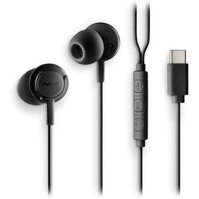 NGS Cross Step Black Écouteurs Intra-auriculaires USB-C, Microphone et Bouton Multifonction, Contrôle Musique et des Appels, Câble de 120 cm, Son Haute Qualité, Compatibles Smartphones et Tablettes NGS Cross Step Black Écouteurs Intra-auriculaires USB-C, Microphone et Bouton Multifonction, Contrôle Musique et des Appels, Câble de 120 cm, Son Haute Qualité, Compatibles Smartphones et Tablettes