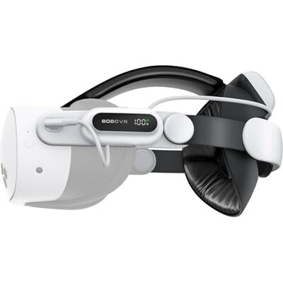 BOBOVR E3 Pro Sangle de batterie compatible avec Meta Quest3/3S 10 000 mAh 10 000 mAh remplaçable à chaud, batterie à charge rapide, extension audio de 3,5 mm, bracelet de rechange Elite BOBOVR E3 Pro Sangle de batterie compatible avec Meta Quest3/3S 10 000 mAh 10 000 mAh remplaçable à chaud, batterie à charge rapide, extension audio de 3,5 mm, bracelet de rechange Elite
