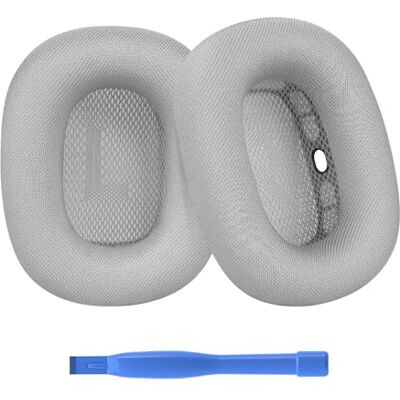 MMOBIEL Remplacement Coussinets d'Oreille pour AirPods Max Casque par – Memory Foam et Mesh Fabric Coussinet Casque – Coussinets de Rechange – Argent MMOBIEL Remplacement Coussinets d'Oreille pour AirPods Max Casque par – Memory Foam et Mesh Fabric Coussinet Casque – Coussinets de Rechange – Argent