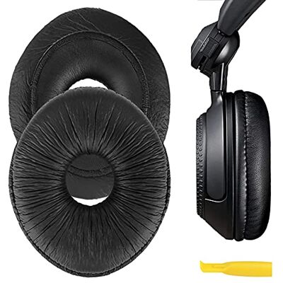 GEEKRIA QuickFit Coussinets de rechange en cuir protéiné pour casque Panasonic Technics RP-DJ1200, RP-DJ1205, RP-DJ1210 Noir GEEKRIA QuickFit Coussinets de rechange en cuir protéiné pour casque Panasonic Technics RP-DJ1200, RP-DJ1205, RP-DJ1210 Noir