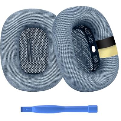 MMOBIEL Remplacement Coussinets d'Oreille pour AirPods Max Casque par – Premium Memory Foam et Mesh Fabric Coussinet Casque avec Couche de Silicone – Coussinets de Rechange Bleu Ciel MMOBIEL Remplacement Coussinets d'Oreille pour AirPods Max Casque par – Premium Memory Foam et Mesh Fabric Coussinet Casque avec Couche de Silicone – Coussinets de Rechange Bleu Ciel