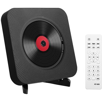 Adirigo Lecteur de CD Portable de Bureau avec Bluetooth Support Mural Lecteur CD de Musique Kpop, Double Haut-parleurs HiFi Intégré, CD Mural Multifonction avec Télécommande (Noir) Adirigo Lecteur de CD Portable de Bureau avec Bluetooth Support Mural Lecteur CD de Musique Kpop, Double Haut-parleurs HiFi Intégré, CD Mural Multifonction avec Télécommande (Noir)