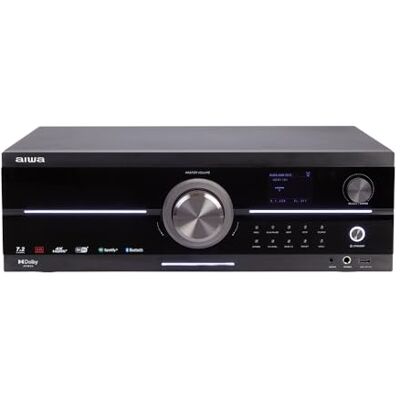 Aiwa AVR-7210 Récepteur audio et vidéo de 7,2 canaux avec Dolby Atmos, Spotify Streaming, AirPlay 2, Bluetooth 5.2 et UHD 4K Passthrough 1155W Total. Couleur : noir Aiwa AVR-7210 Récepteur audio et vidéo de 7,2 canaux avec Dolby Atmos, Spotify Streaming, AirPlay 2, Bluetooth 5.2 et UHD 4K Passthrough 1155W Total. Couleur : noir