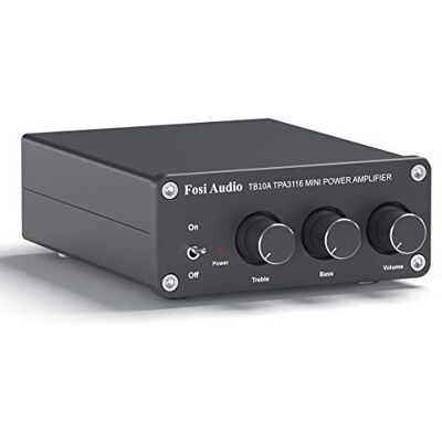 Fosi Audio TB10A Amplificateur Récepteur Audio Stéréo 2 Canaux Mini Ampli Intégré Hi-Fi Classe D 2.0CH pour Enceintes de Salon 100W x2 avec Contrôle des Basses et des Aigus TPA3116 Fosi Audio TB10A Amplificateur Récepteur Audio Stéréo 2 Canaux Mini Ampli Intégré Hi-Fi Classe D 2.0CH pour Enceintes de Salon 100W x2 avec Contrôle des Basses et des Aigus TPA3116