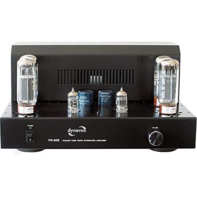 Dynavox Ampli à Tubes Mono VR-80E Noir, Amplificateur monophonique à Tubes, bel équilibre Tonal, Design Retro, Grille Amovible, Coloris Noir Dynavox Ampli à Tubes Mono VR-80E Noir, Amplificateur monophonique à Tubes, bel équilibre Tonal, Design Retro, Grille Amovible, Coloris Noir
