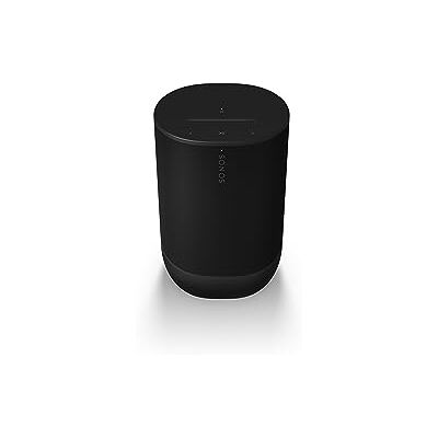 Sonos Move 2 Enceinte nomade sans fil avec Wi-Fi, Bluetooth, Amazon Alexa, 24 heures d'autonomie, socle de charge sans fil Noir Sonos Move 2 Enceinte nomade sans fil avec Wi-Fi, Bluetooth, Amazon Alexa, 24 heures d'autonomie, socle de charge sans fil Noir