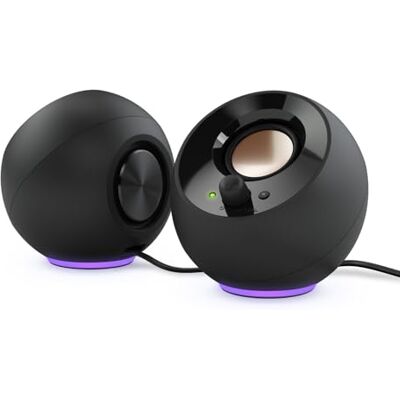 Creative Pebble SE Haut-parleur PC minimaliste 2.0 USB-C avec éclairage RVB, entrée AUX 3,5 mm, jusqu'à 4,4 W de puissance RMS pour ordinateurs et ordinateurs portables, noir Creative Pebble SE Haut-parleur PC minimaliste 2.0 USB-C avec éclairage RVB, entrée AUX 3,5 mm, jusqu'à 4,4 W de puissance RMS pour ordinateurs et ordinateurs portables, noir