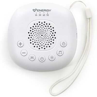 Energy Sistem Whisper Moon Haut-parleur lecteur de bruit blanc avec 4 modes d'éclairage, jusqu'à 20 sons et 14 heures d'autonomie de batterie. Energy Sistem Whisper Moon Haut-parleur lecteur de bruit blanc avec 4 modes d'éclairage, jusqu'à 20 sons et 14 heures d'autonomie de batterie.
