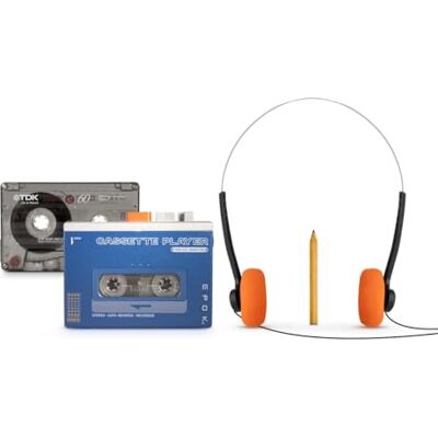 Bigben Baladeur Cassette Bluetooth 5.4, Enceinte BT, Lecteur Enregistreur, Auto-Reverse, Rechargeable USB-C, Pack Complet 4-en-1 avec Casque 3.5mm, K7 et crayon idéal Mixtape – EPOK REWIND+ BTTAPEBL Bigben Baladeur Cassette Bluetooth 5.4, Enceinte BT, Lecteur Enregistreur, Auto-Reverse, Rechargeable USB-C, Pack Complet 4-en-1 avec Casque 3.5mm, K7 et crayon idéal Mixtape – EPOK REWIND+ BTTAPEBL