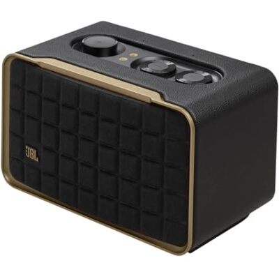 JBL Authentics 200 Enceinte Smart Home avec WiFi, Bluetooth et assistants vocaux, design rétro, noire JBL Authentics 200 Enceinte Smart Home avec WiFi, Bluetooth et assistants vocaux, design rétro, noire