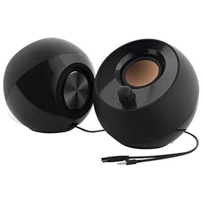 Creative Pebble Haut-parleur de bureau 2.0 alimenté par USB (Noir) Enceinte USB 2.0, compacte, stéréo, pour PC, ordinateur portable, design minimaliste, audio de bureau, noir Creative Pebble Haut-parleur de bureau 2.0 alimenté par USB (Noir) Enceinte USB 2.0, compacte, stéréo, pour PC, ordinateur portable, design minimaliste, audio de bureau, noir