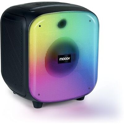 Mooov Enceinte Party Cube Sans Fil - Effets Lumineux - Mode Fête - Noir et Bleu - Enceinte Mooov Enceinte Party Cube Sans Fil - Effets Lumineux - Mode Fête - Noir et Bleu - Enceinte