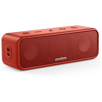 soundcore Enceinte Bluetooth 3 Son stéréo, Drivers de diaphragme Pur Titane, Technologie PartyCast, BassUp, autonomie 24 h, étanchéité IPX7, appli pour égaliseurs personnalisés, utilisable à Domicile soundcore Enceinte Bluetooth 3 Son stéréo, Drivers de diaphragme Pur Titane, Technologie PartyCast, BassUp, autonomie 24 h, étanchéité IPX7, appli pour égaliseurs personnalisés, utilisable à Domicile